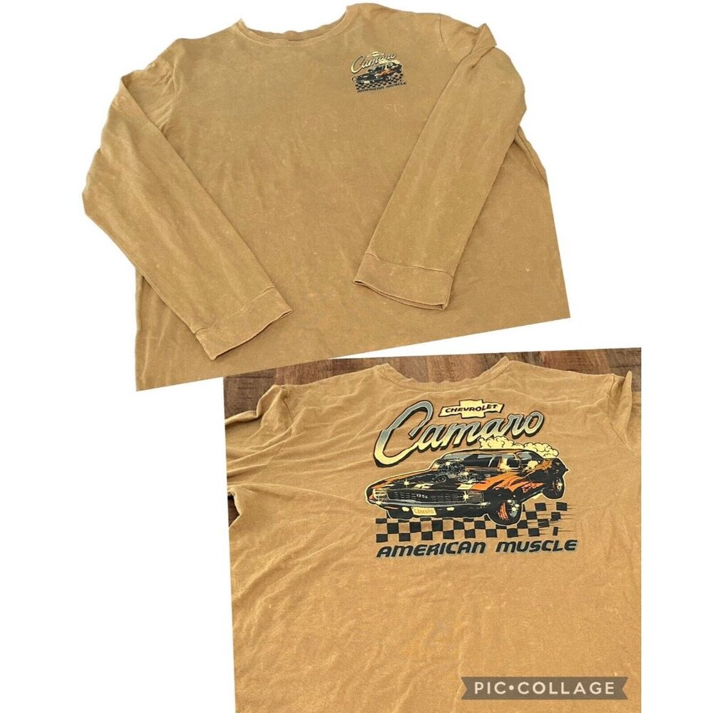 GM TShirt Shirt Mens 2XL Camaro Chevy General Motors Long Sleeve American Muscle